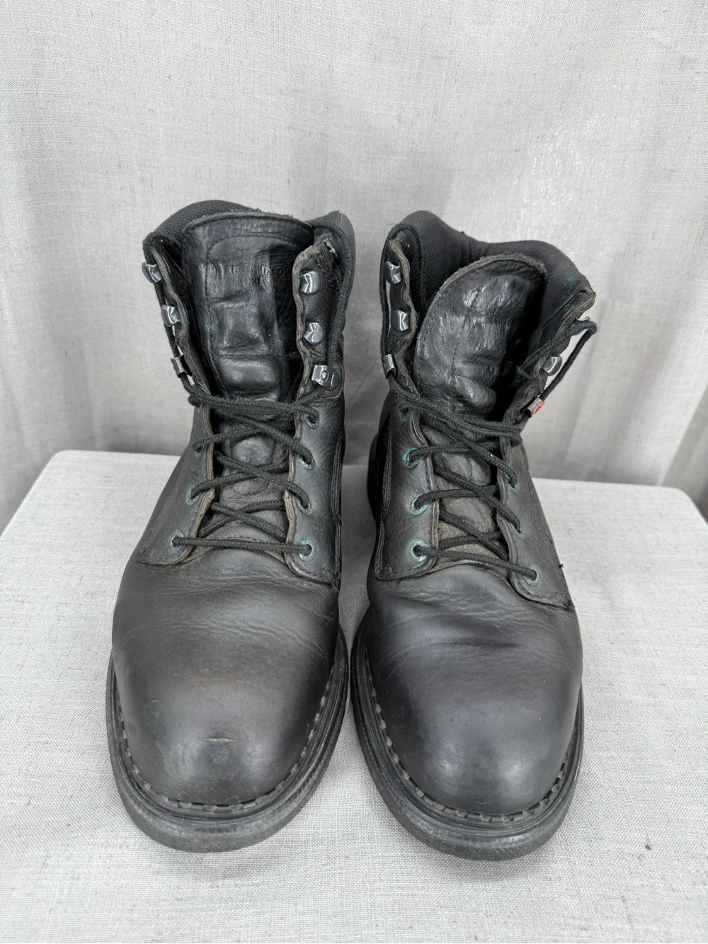 Red Wing 2223 Black Steel Toe Work Safety Boots Sz 10 2008 Made in USA